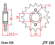 JT Sprocket Front JTF339 16T