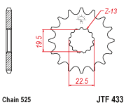 JT Sprocket Front JTF433 15T