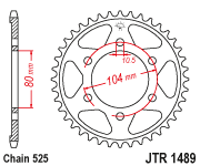 JT Sprocket Rear JTR1489 39T