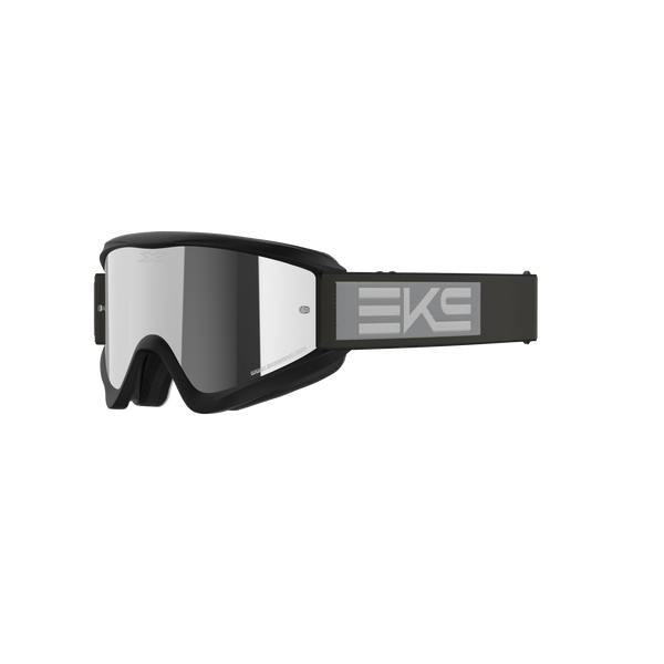 EKS Brand GOX Flat Out Silver Mirror Goggles Black/Grey