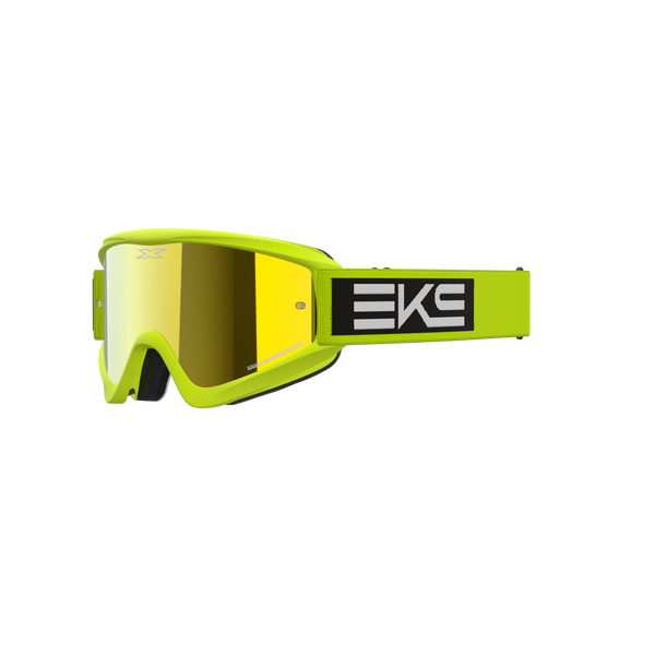EKS Brand GOX Flat Out Gold Mirror Goggles Yellow/Black