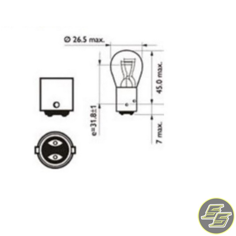 Emgo Globe 6v 21w 3CP BA15