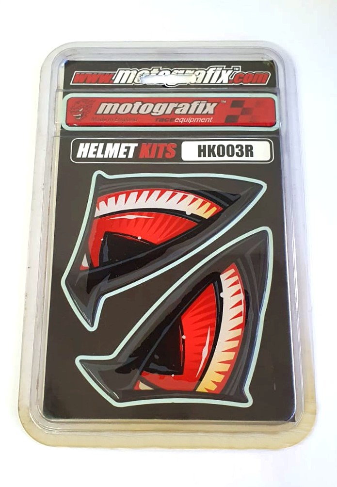 Motografix Helmet Eyes Red