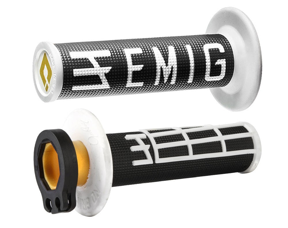 Odi Emig V2 Lock-On MX Grips Black/White