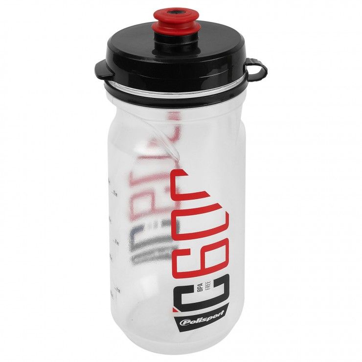 Polisport Clip-On Bottle C600 Clear/Red