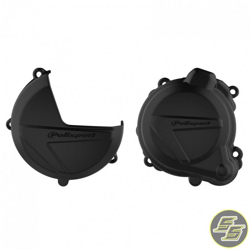 Polisport Clutch & Ignition Cover Protector Kit Beta RR '13-17 Black