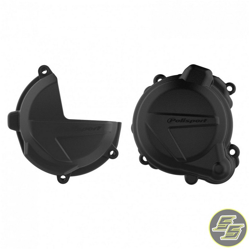 Polisport Clutch & Ignition Cover Protector Kit Beta RR '18-21 Black