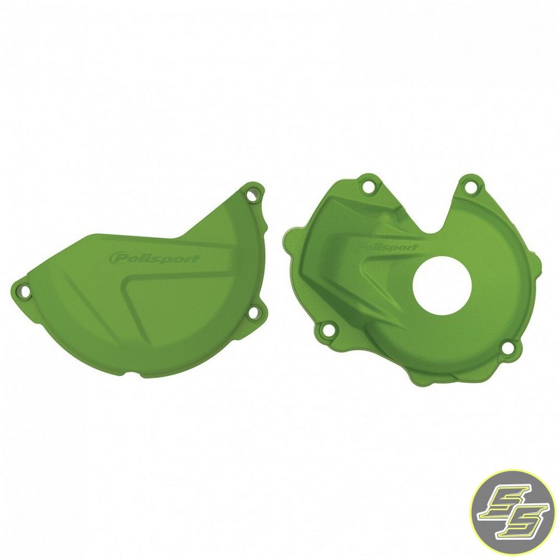 Polisport Clutch & Ignition Cover Protector Kit Kawasaki KX450F '16-18 Green