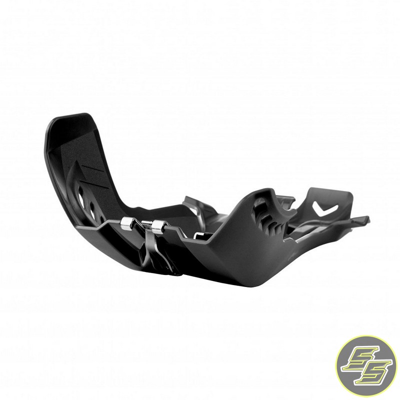 Polisport Fortress Skid Plate w Linkage Guard KTM SX Husq TC|TE '19-20 Black