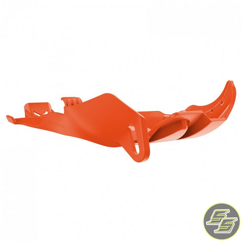 Polisport Fortress Skid Plate w Linkage Guard KTM SX|EXC '06-16 Husq TC|TE '14-16 Orange