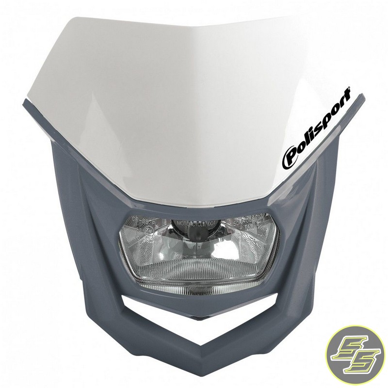 Polisport Halo Headlight White/Nardo Grey