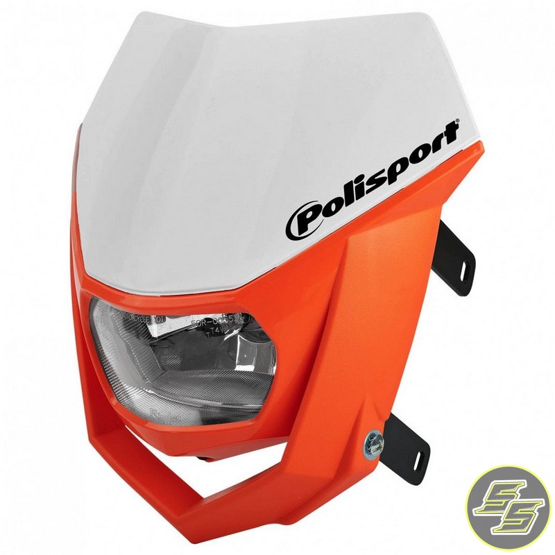 Polisport Halo Headlight White/Orange