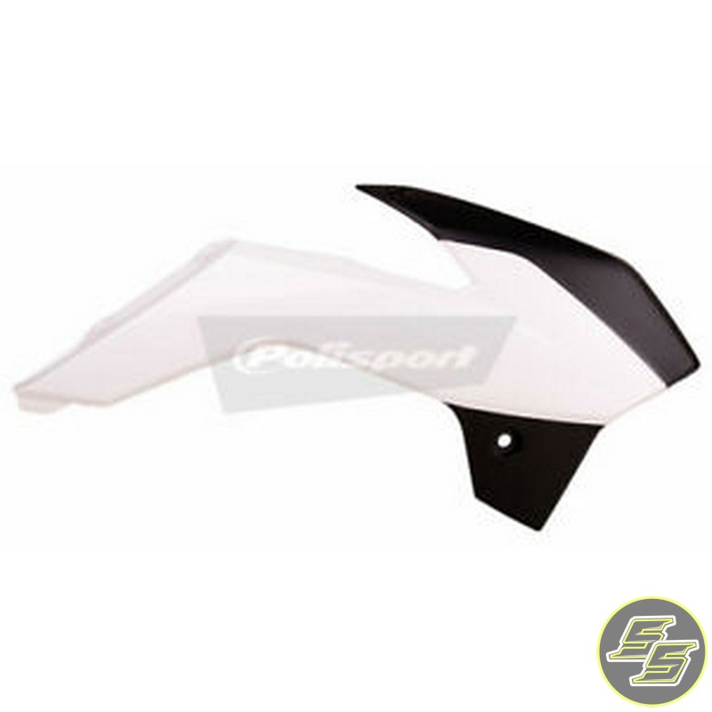 Polisport Radiator Shrouds KTM 85SX '13-17 White/Black