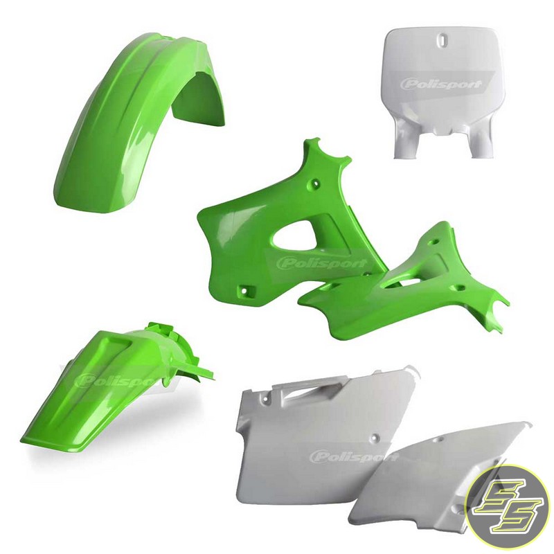 Polisport Plastic Kit Kawasaki KX125|250 '96-98 OEM Green