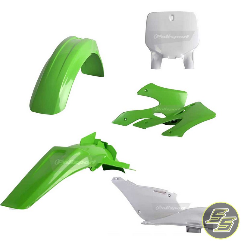 Polisport Plastic Kit Kawasaki KX125|250 '99-02 OEM Green