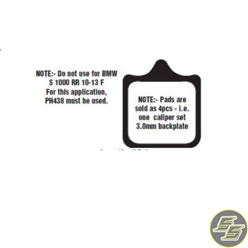 Premier Brake Pad Street Sintered Double H FA322/324HH