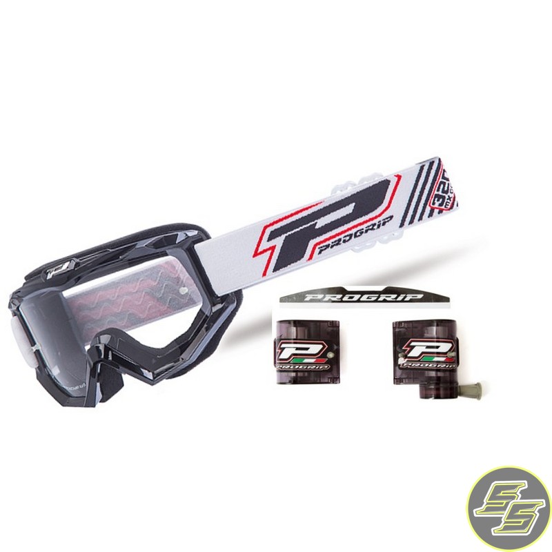 Progrip Goggle Atzaki Black w Roll-off