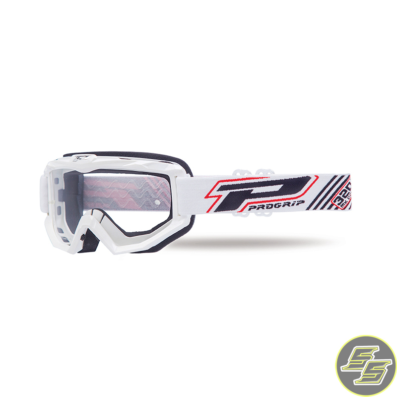 Progrip Goggle Atzaki White w Clear Lens