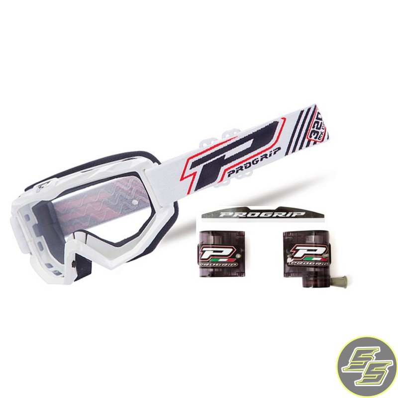 Progrip Goggle Atzaki White w Roll-off