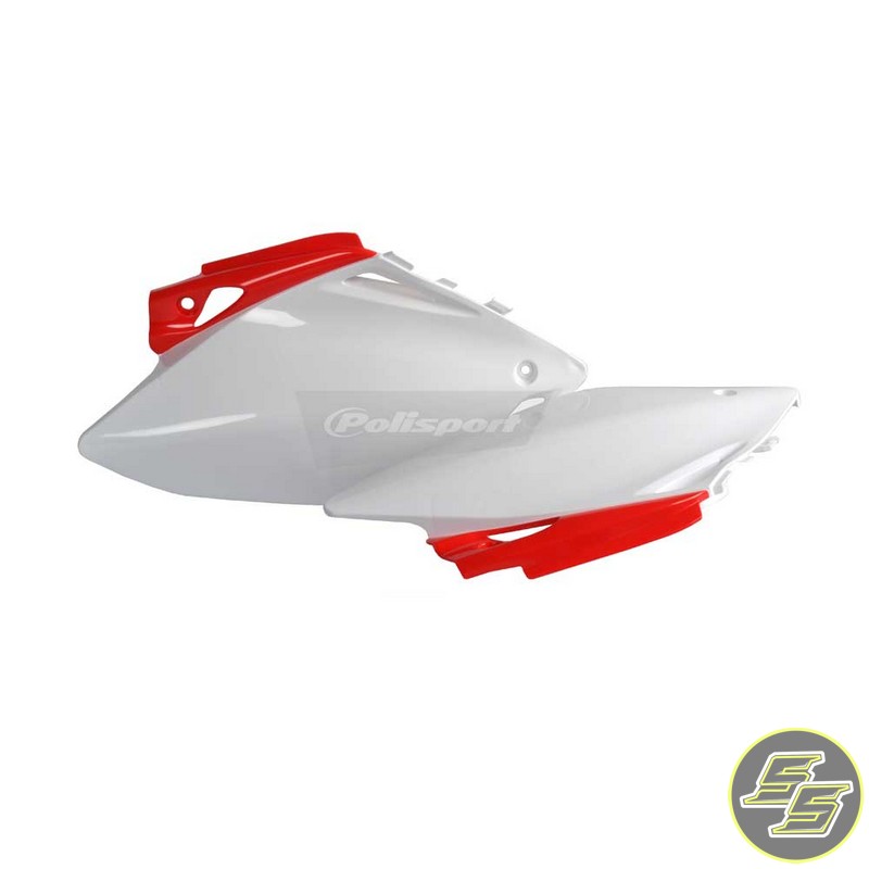 Polisport Side Covers Honda CRF450R '07-08 White/Red