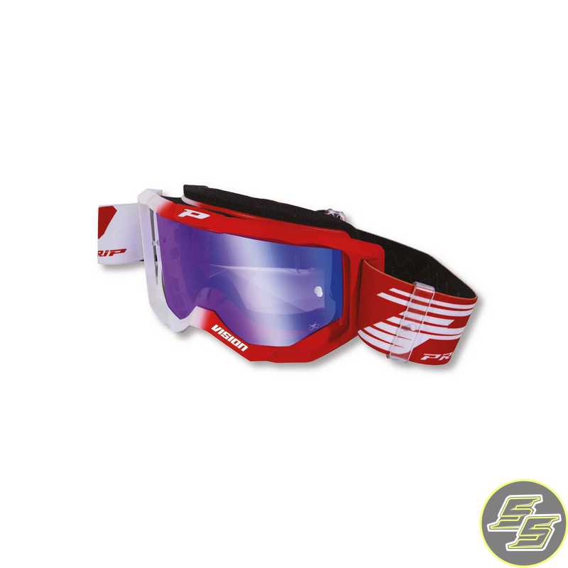 Progrip Goggle Vision FL White/Red w Mirror Lens