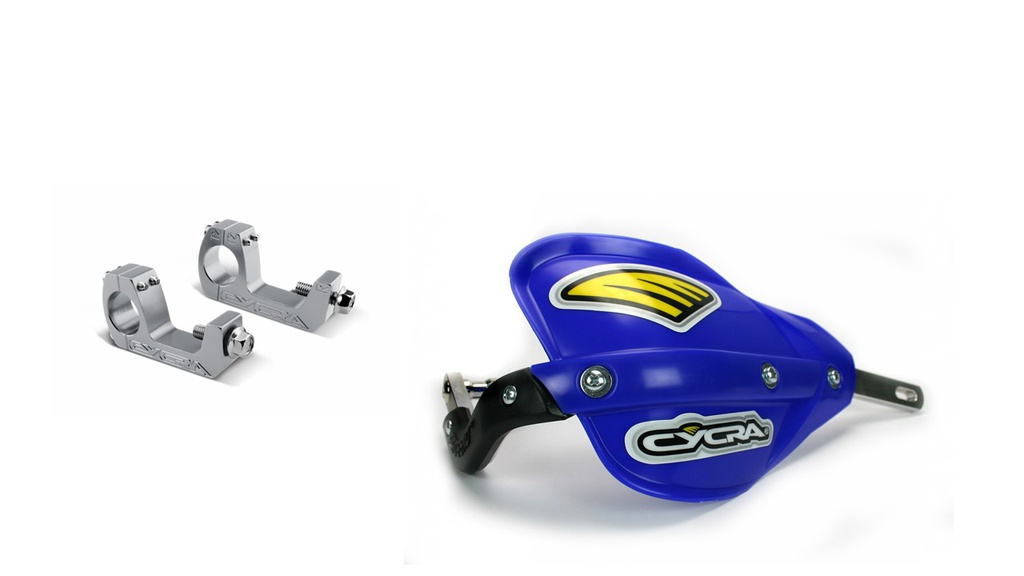 Cycra Probend Bar Pack w Blue Enduro Hand Shields w T2 Clamps