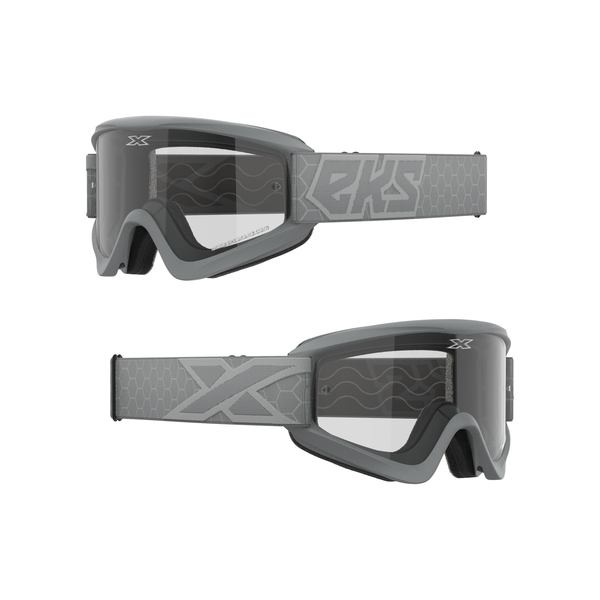 EKS Brand Flat Out Clear Goggle Grey