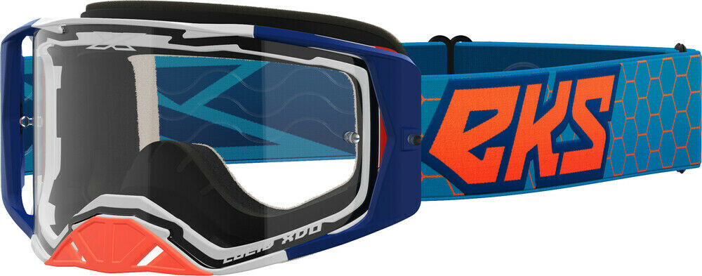 EKS Brand Lucid Goggle Cyan/Flo Orange/White