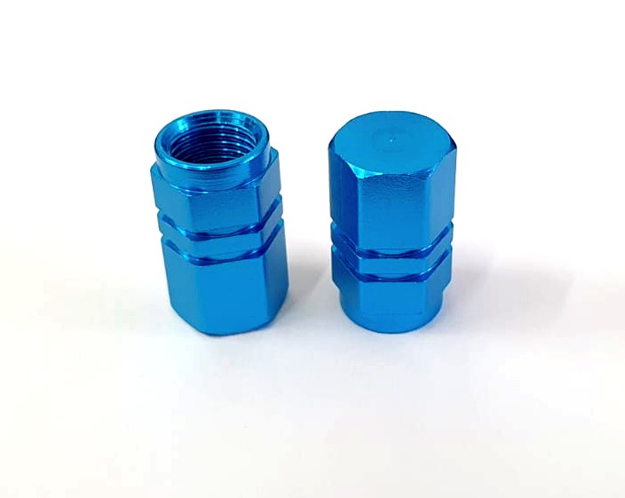 Motrix Air Valve Cap Blue 2pc