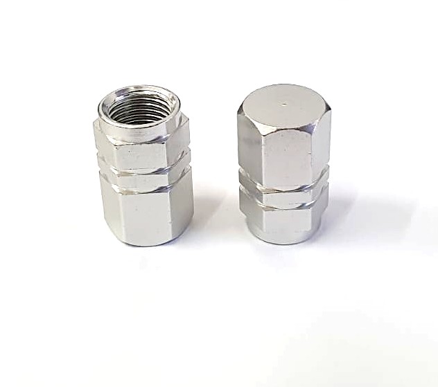 Motrix Air Valve Cap Silver 2pc