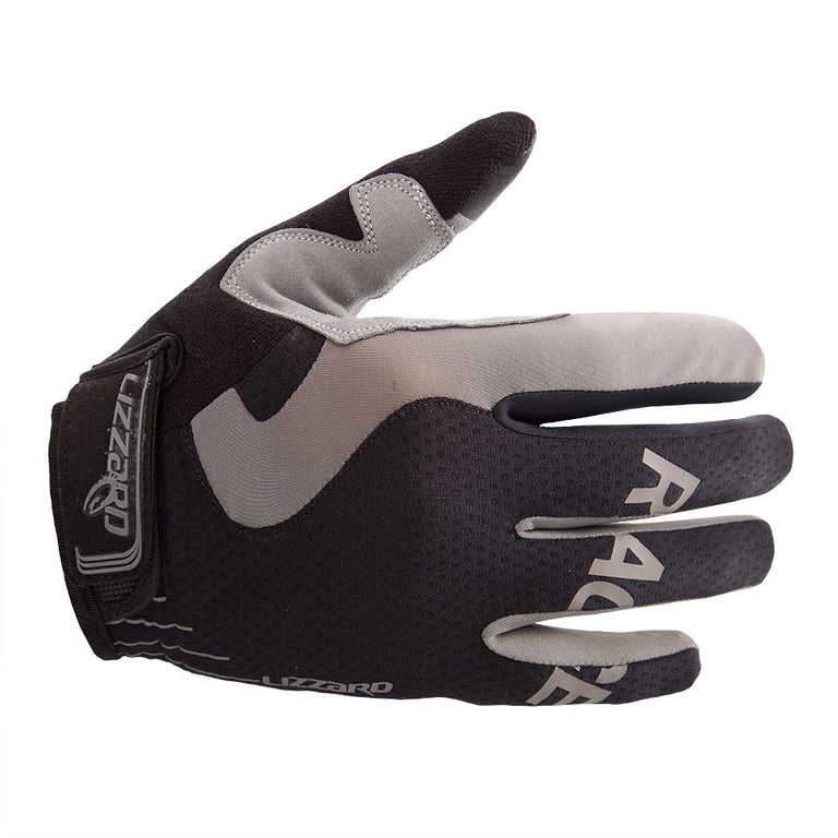 Lizzard Race Long Finger Glove Grey/Black