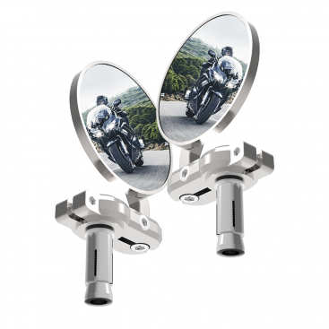 Oxford Bar End Mirrors Silver