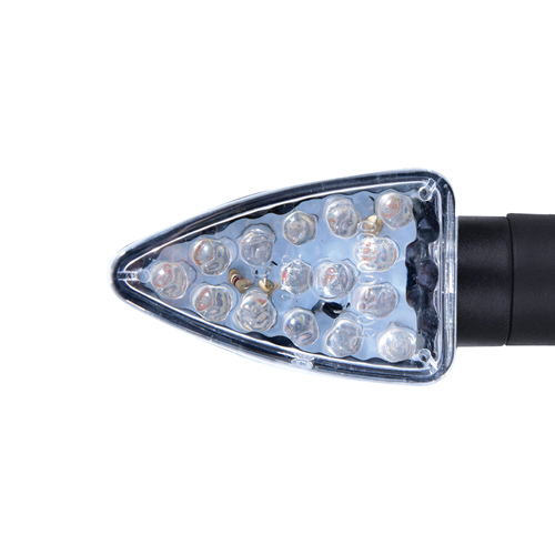 Oxford Arrow LED Indicator Black Short Clear Lens