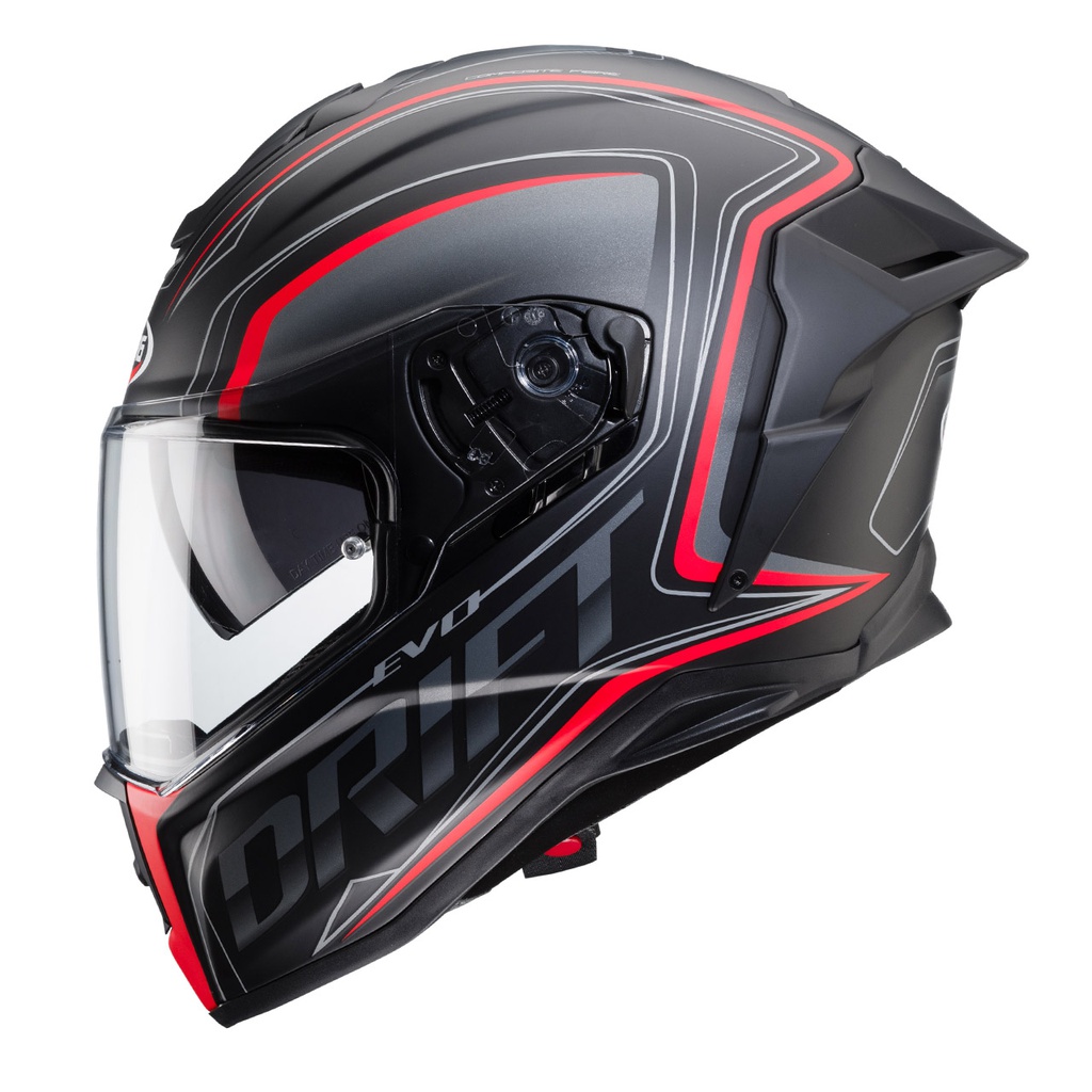 Caberg Drift Evo Full Face Helmet Matt Black/Anthracite/Red Fluo