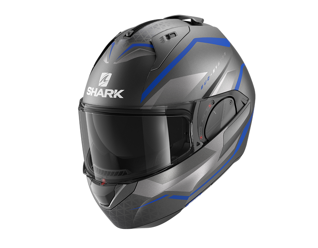 Shark Evo-ES Yari Flip Up Helmet Matt Grey/Blue