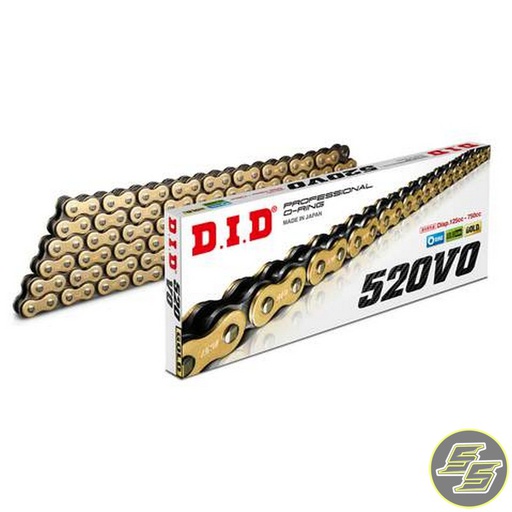 [DID-520VO1220GBZB] DID Chain 520 120L VO O-Ring ZB Rivet Gold/Black