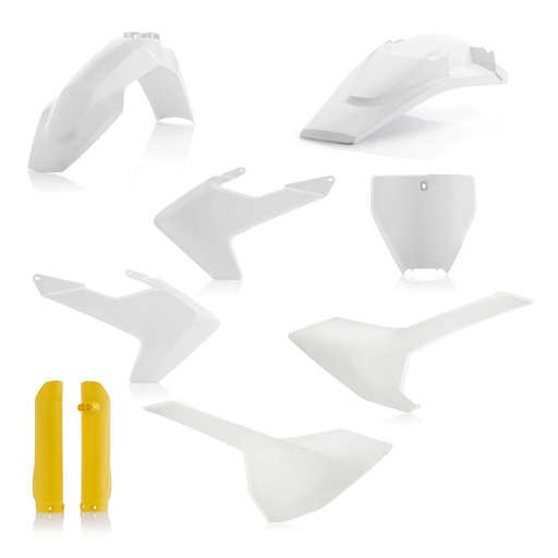 [ACE-0021831-553-018] Acerbis Plastics Kit Husqvarna FC|TC '16-18 White/Yellow