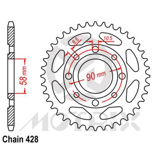 [MTX-95R-0269-45] Motrix Rear Sprocket Gixxer 150 '22