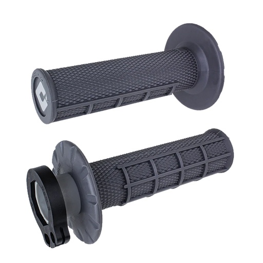 [ODI-H36HWH] Odi Half Waffle Lock-On MX Grips Graphite Grey