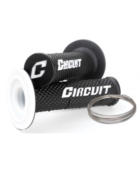 [CIR-MA018-212] Circuit V Racing MX Grips Closed Black/White