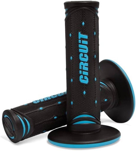 [CIR-MA042-21Z] Circuit Jupiter Racing MX Grips Closed Black/Fluo Blue