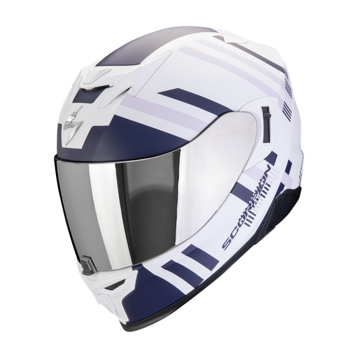 [SCO-520-BANWHTBUPU] Scorpion EXO Full Face Helmet 520 Banshee White/Blue/Purple