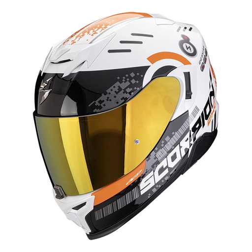 [SCO-520-TITAWHTKTM] Scorpion EXO Full Face Helmet 520 Titan White/KTM