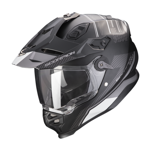 [SCO-ADF9-DEST-MBLKSLV] Scorpion EXO ADV Helmet ADF-9000 Desert Matt Black/Silver