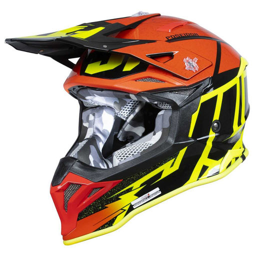 [J1-6060040271006] Just1 MX Helmets J39 Poseidon Fluo Yellow/Red/Black