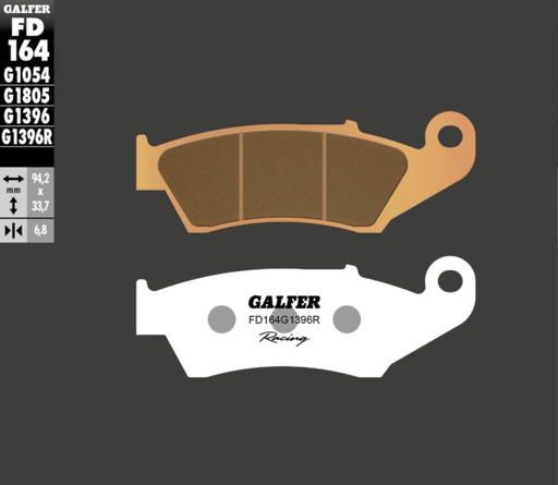 [GAL-FD164G1396R] Galfer Moto Front Brake Pads Racing Off Road Sintered FD164G1396R