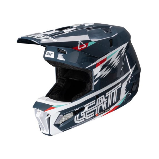 [LEA-1025100420] Leatt Moto 3.5 MX Helmet Kit Blue