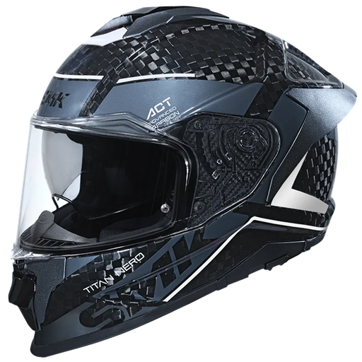 [SMK-SKTITANCNEROGL261] SMK Titan Full Face Carbon Helmet Nero 