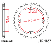 [JT-JTR1857.40] JT Sprocket Rear JTR1857 40T