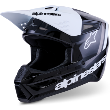 [ALP-ASH8300726/1546] Alpinestars Supertech M3 Radium Helmet Black/White/Grey ECE06